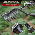 5/6/7/8 Teeth Garden Rakes Weeding Tool Hand Agricultural Nail Harrow Metal Harrow Effortless Soil Turning Farming Tools