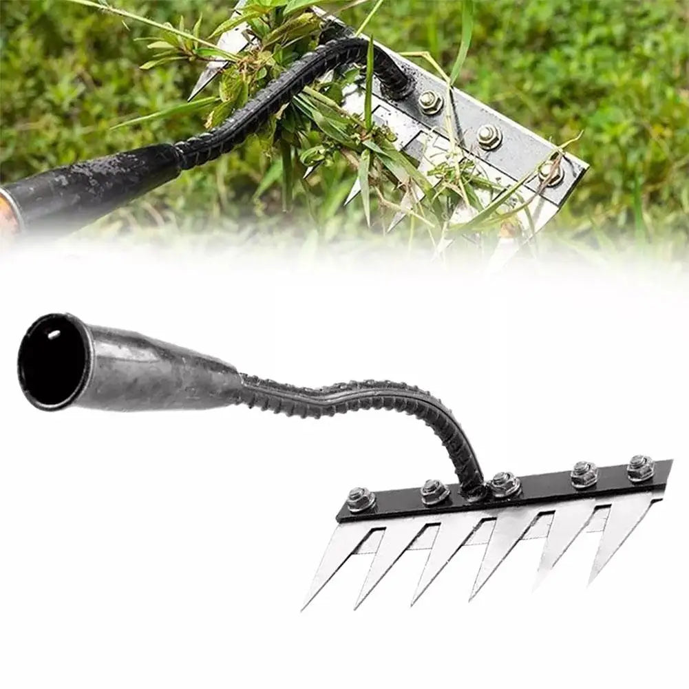 5/6/7/8 Teeth Garden Rakes Weeding Tool Hand Agricultural Nail Harrow Metal Harrow Effortless Soil Turning Farming Tools