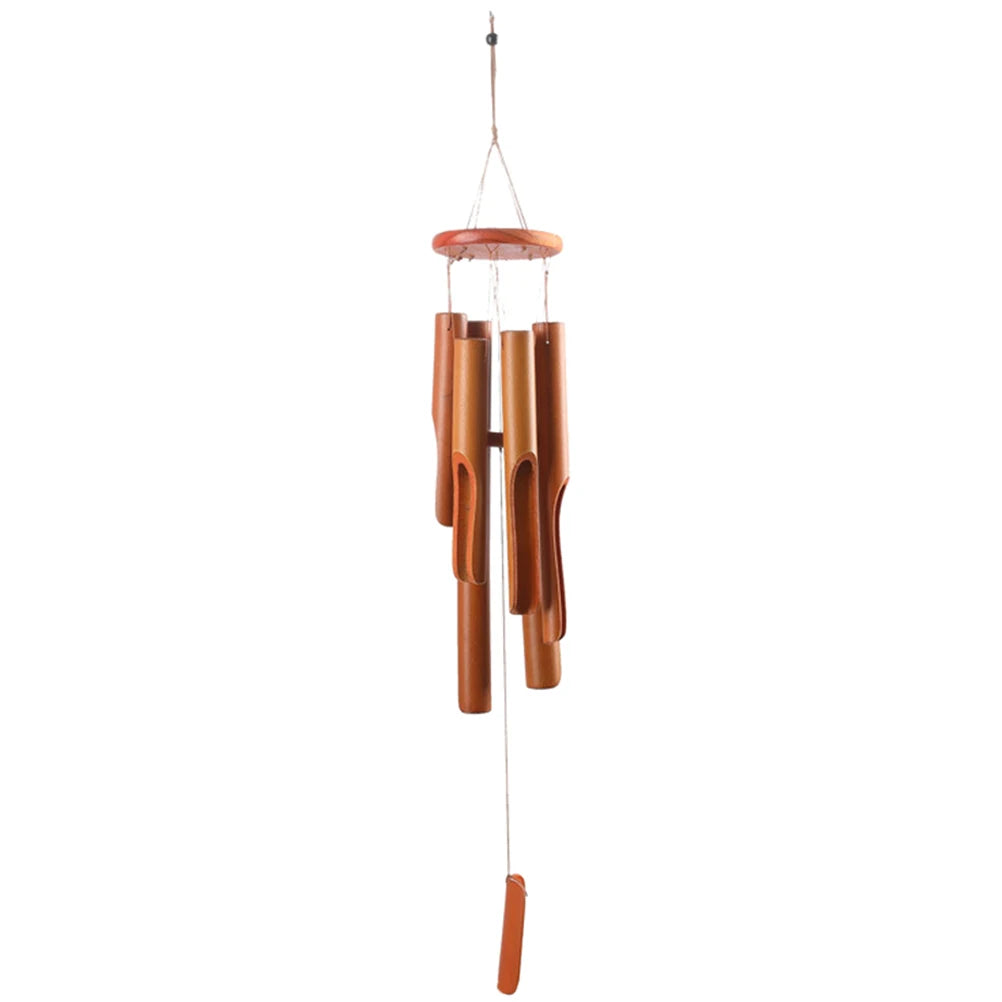 Bamboo Windchime Decoration Patio Wind Chime Garden Windchime Decorative Wind Chime Hanging Ornament Yard Wind Bell Home Decor