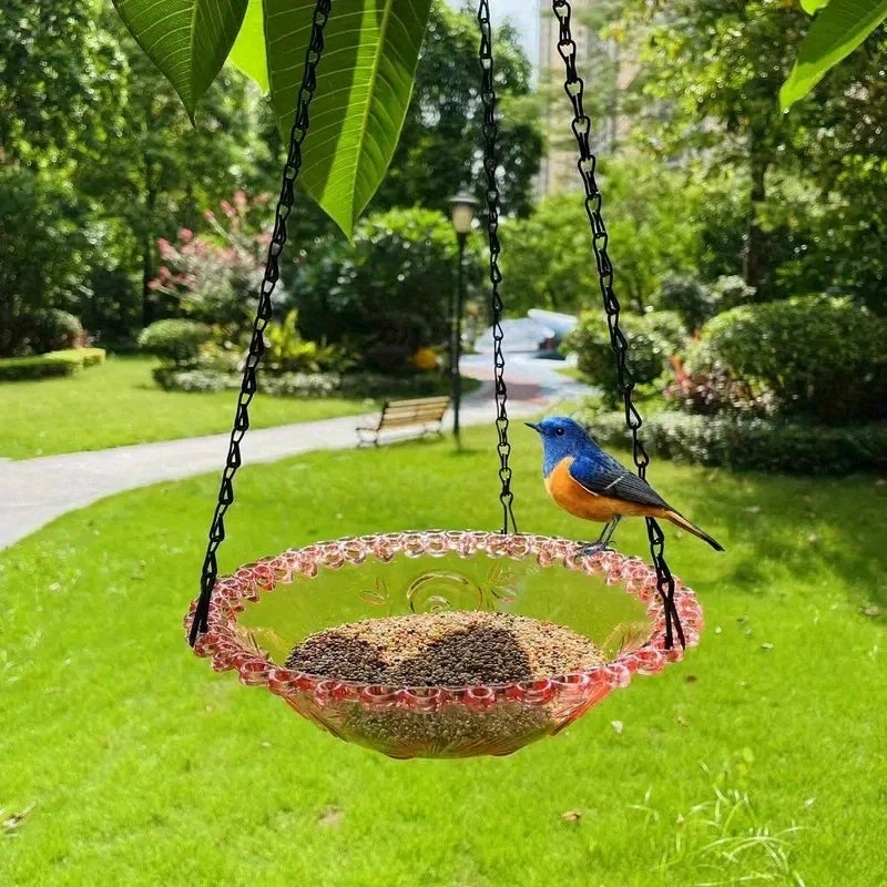 Hanging Bird Bath Hanging Bird-Feeder- Garden BirdBath Tray Wildlife Feeder Plate Water Bowl or Water Bowl for Garden Decoration