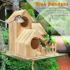 Wild Wooden Bird House Outdoor Garden Courtyard Creative Bird Rest Nest Mountable Nesting Box Bird Breeding Box