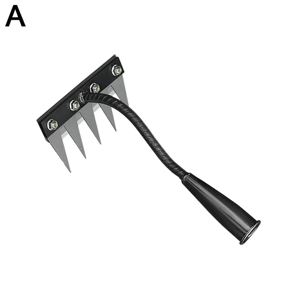 5/6/7/8 Teeth Garden Rakes Weeding Tool Hand Agricultural Nail Harrow Metal Harrow Effortless Soil Turning Farming Tools