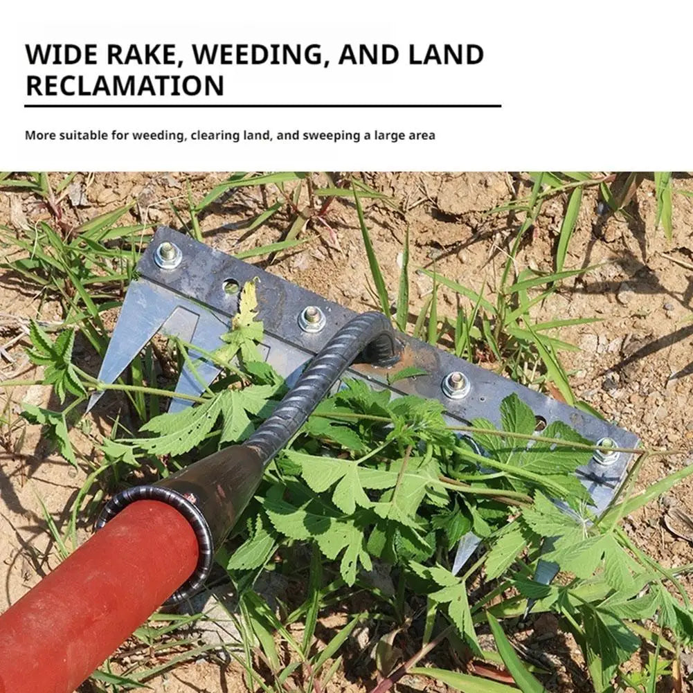 5/6/7/8 Teeth Garden Rakes Weeding Tool Hand Agricultural Nail Harrow Metal Harrow Effortless Soil Turning Farming Tools