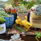Garden Decor Resin Three Ducks Statue Decorative Cute Ducks Sculpture Cartoon Animal Miniatures Figurine Garden