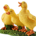Garden Decor Resin Three Ducks Statue Decorative Cute Ducks Sculpture Cartoon Animal Miniatures Figurine Garden