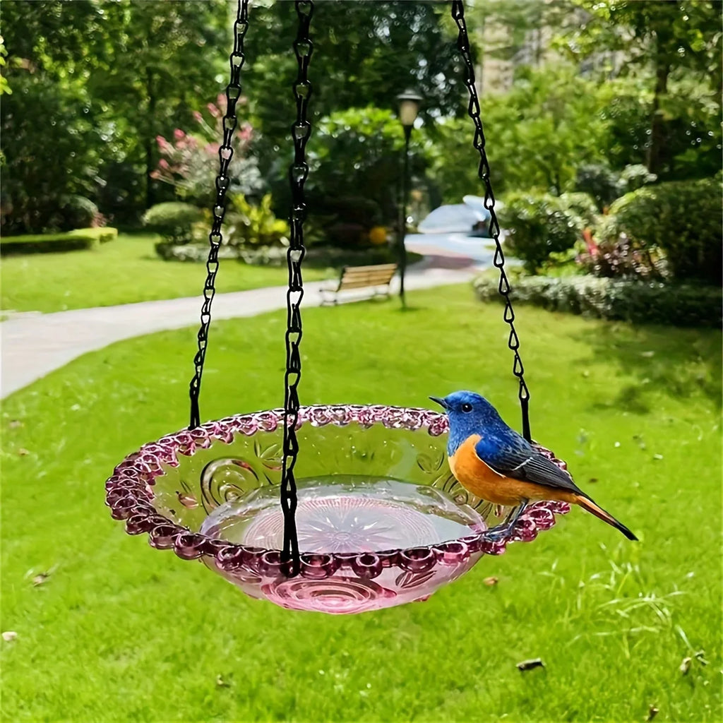 Hanging Bird Bath Hanging Bird-Feeder- Garden BirdBath Tray Wildlife Feeder Plate Water Bowl or Water Bowl for Garden Decoration