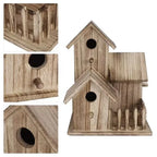 Wild Wooden Bird House Outdoor Garden Courtyard Creative Bird Rest Nest Mountable Nesting Box Bird Breeding Box