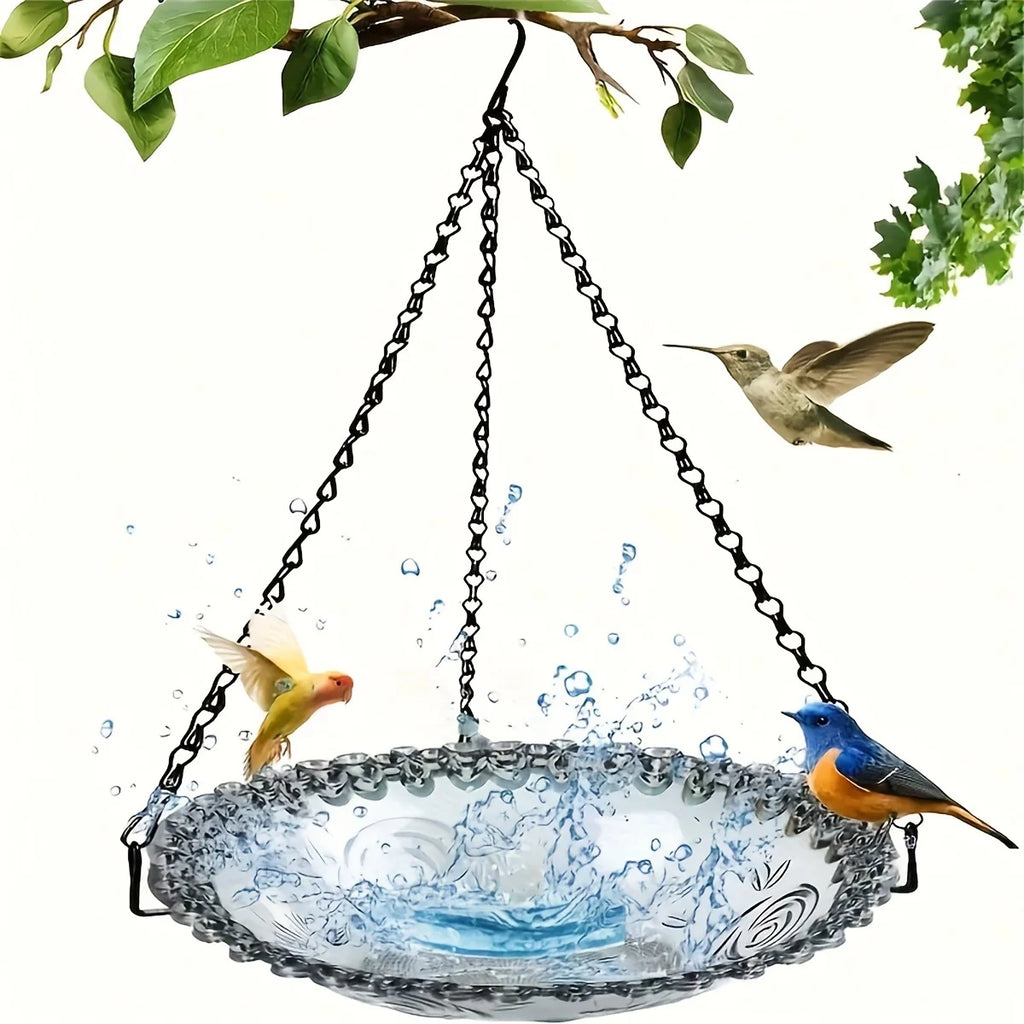 Hanging Bird Bath Hanging Bird-Feeder- Garden BirdBath Tray Wildlife Feeder Plate Water Bowl or Water Bowl for Garden Decoration