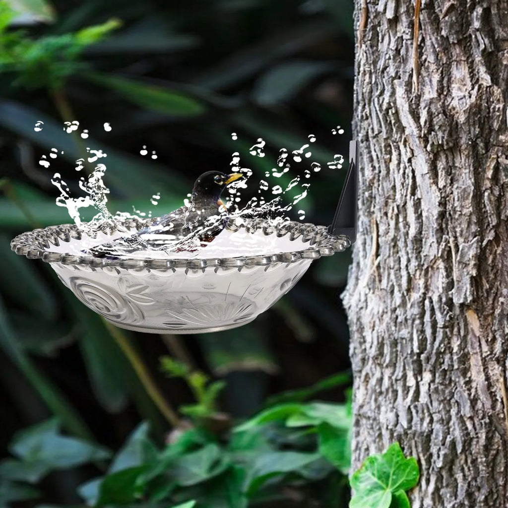 Home Outdoor Balcony Bird Bath, Wall Mounted Bird Bath, Tree Mounted Bird Bath, Suitable For Garden Fence, Terrace, Patio Decor