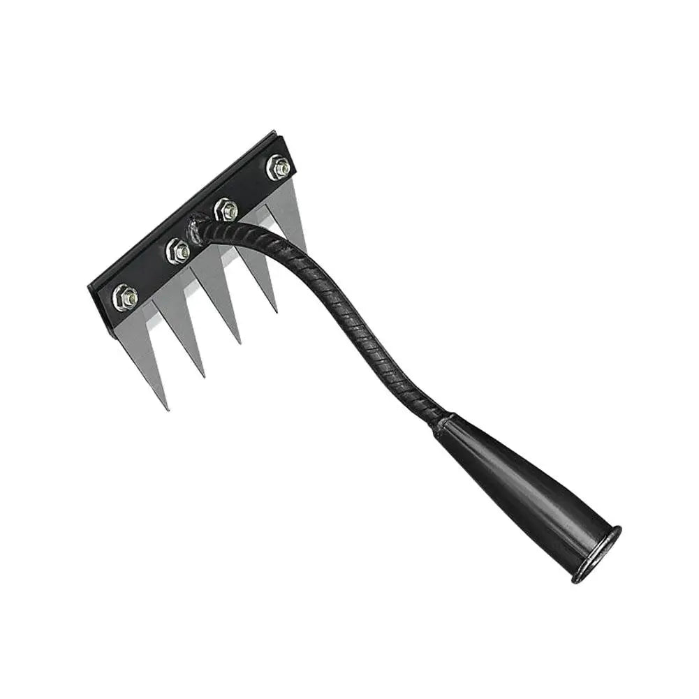 5/6/7/8 Teeth Garden Rakes Weeding Tool Hand Agricultural Nail Harrow Metal Harrow Effortless Soil Turning Farming Tools