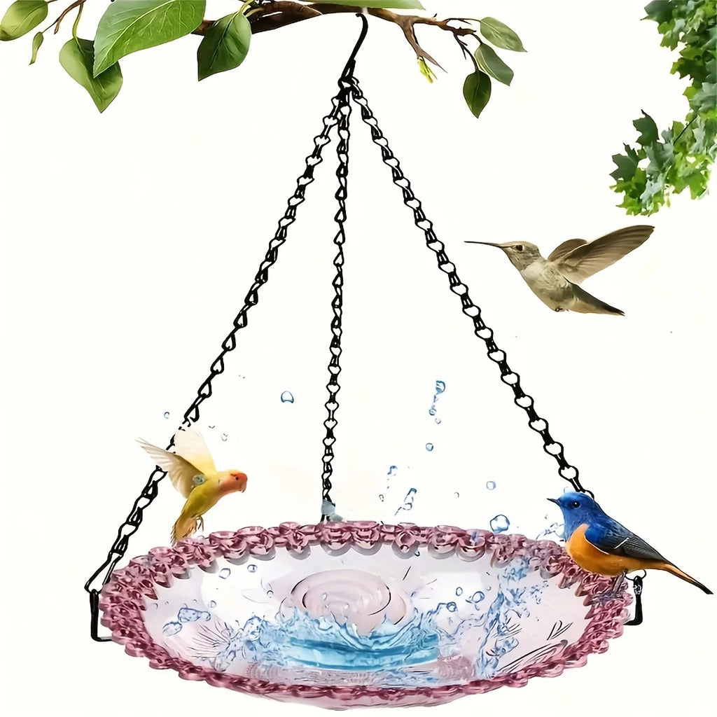 Hanging Bird Bath Hanging Bird-Feeder- Garden BirdBath Tray Wildlife Feeder Plate Water Bowl or Water Bowl for Garden Decoration