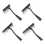 5/6/7/8 Teeth Garden Rakes Weeding Tool Hand Agricultural Nail Harrow Metal Harrow Effortless Soil Turning Farming Tools