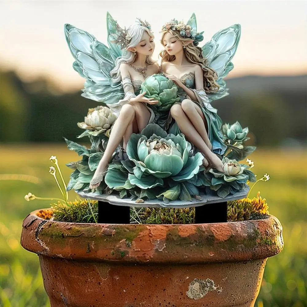 Cute Garden Fairies Plant Pot Decorations Fairy Garden Fairies Garden Gnome Figurines Fairy Garden Accessories Fence Ornament