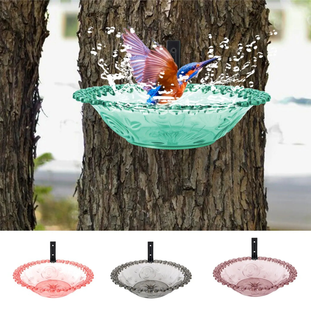 Home Outdoor Balcony Bird Bath, Wall Mounted Bird Bath, Tree Mounted Bird Bath, Suitable For Garden Fence, Terrace, Patio Decor