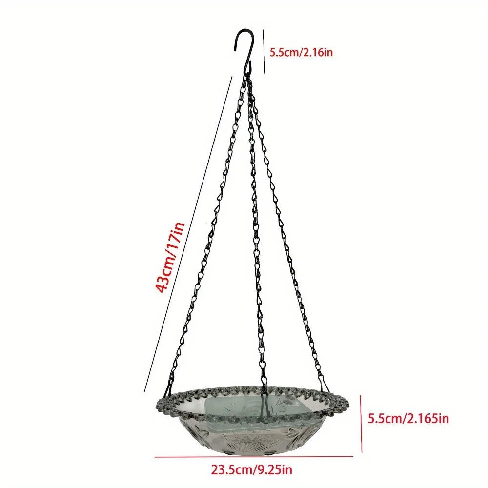 Hanging Bird Bath Hanging Bird-Feeder- Garden BirdBath Tray Wildlife Feeder Plate Water Bowl or Water Bowl for Garden Decoration