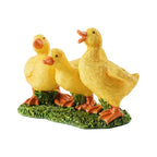 Garden Decor Resin Three Ducks Statue Decorative Cute Ducks Sculpture Cartoon Animal Miniatures Figurine Garden