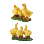Garden Decor Resin Three Ducks Statue Decorative Cute Ducks Sculpture Cartoon Animal Miniatures Figurine Garden