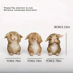 Easter Bunny Garden Decoration - Cute Bunny Resin Craft For Outdoor & Indoor, Tabletop Easter Decorm12k