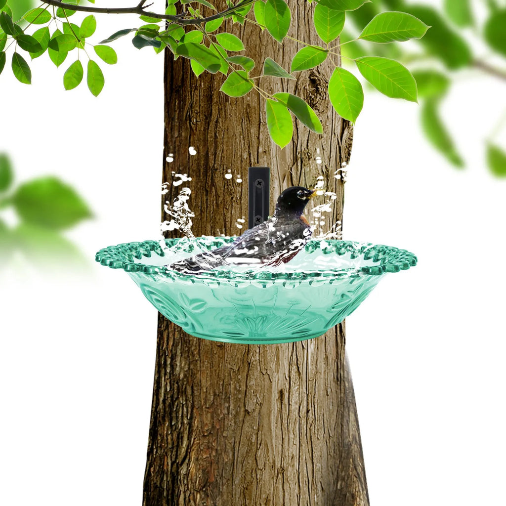 Home Outdoor Balcony Bird Bath, Wall Mounted Bird Bath, Tree Mounted Bird Bath, Suitable For Garden Fence, Terrace, Patio Decor