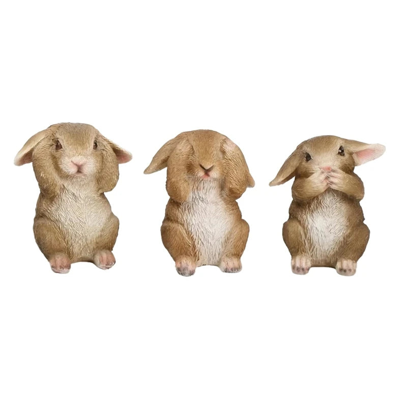 Easter Bunny Garden Decoration - Cute Bunny Resin Craft For Outdoor & Indoor, Tabletop Easter Decorm12k