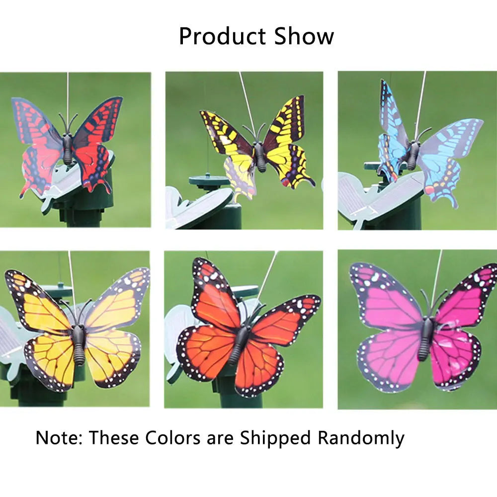 Solar Garden Butterfly Garden Dancing Fluttering Butterfly Ornaments Solar Flying Butterflies Waterproof Garden Yard Home Decor