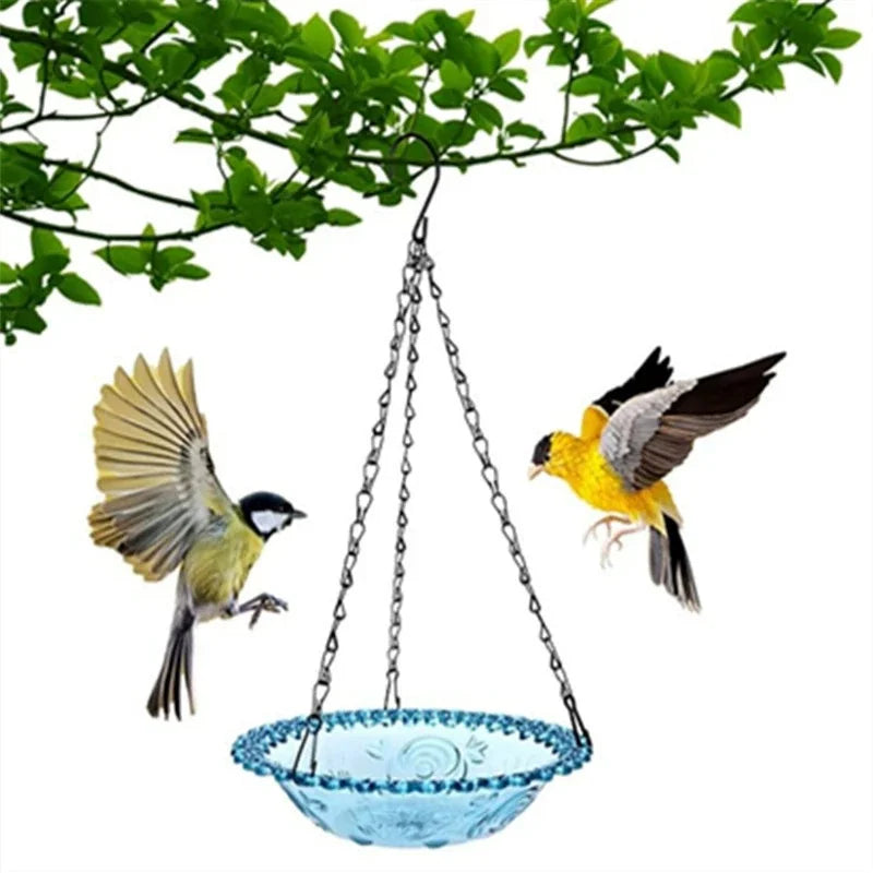 Hanging Bird Bath Hanging Bird-Feeder- Garden BirdBath Tray Wildlife Feeder Plate Water Bowl or Water Bowl for Garden Decoration