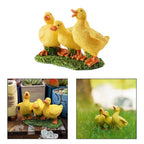 Garden Decor Resin Three Ducks Statue Decorative Cute Ducks Sculpture Cartoon Animal Miniatures Figurine Garden
