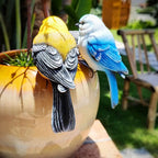 Garden Decor Resin Bird Ornament Decorative Cute Animal Statue Simulation Miniatures Sculpture Flower Pot