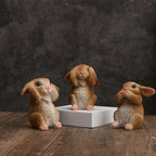 Easter Bunny Garden Decoration - Cute Bunny Resin Craft For Outdoor & Indoor, Tabletop Easter Decorm12k