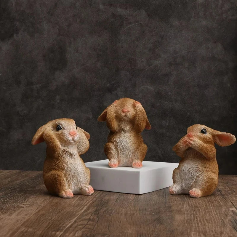 Easter Bunny Garden Decoration - Cute Bunny Resin Craft For Outdoor & Indoor, Tabletop Easter Decorm12k