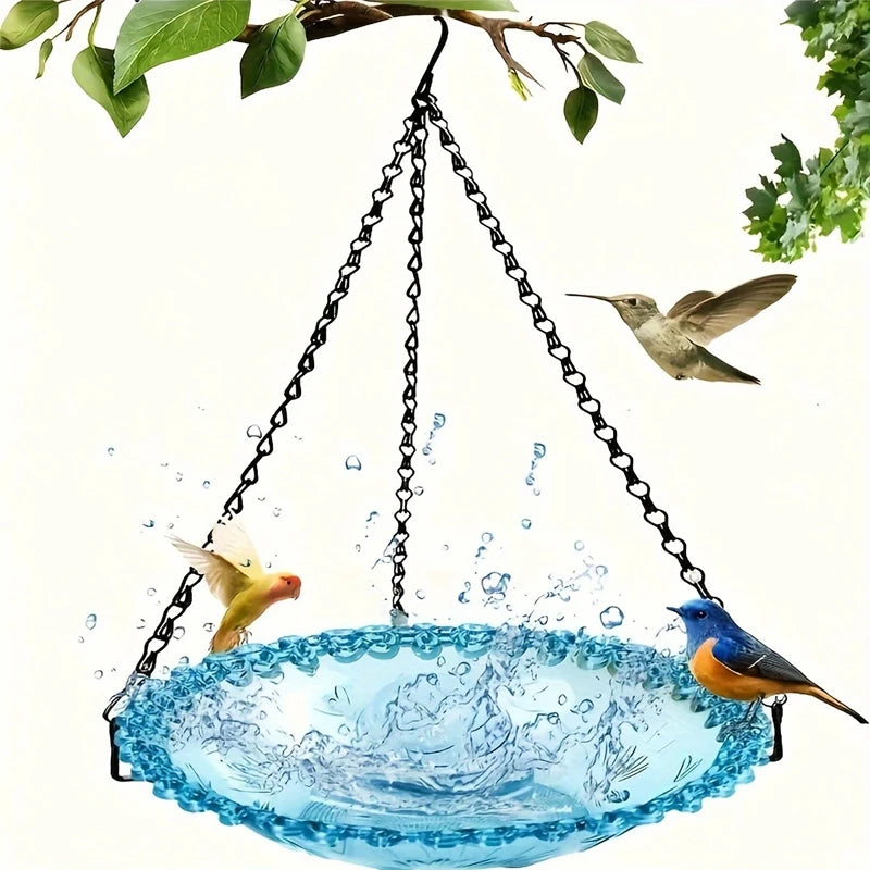 Hanging Bird Bath Hanging Bird-Feeder- Garden BirdBath Tray Wildlife Feeder Plate Water Bowl or Water Bowl for Garden Decoration