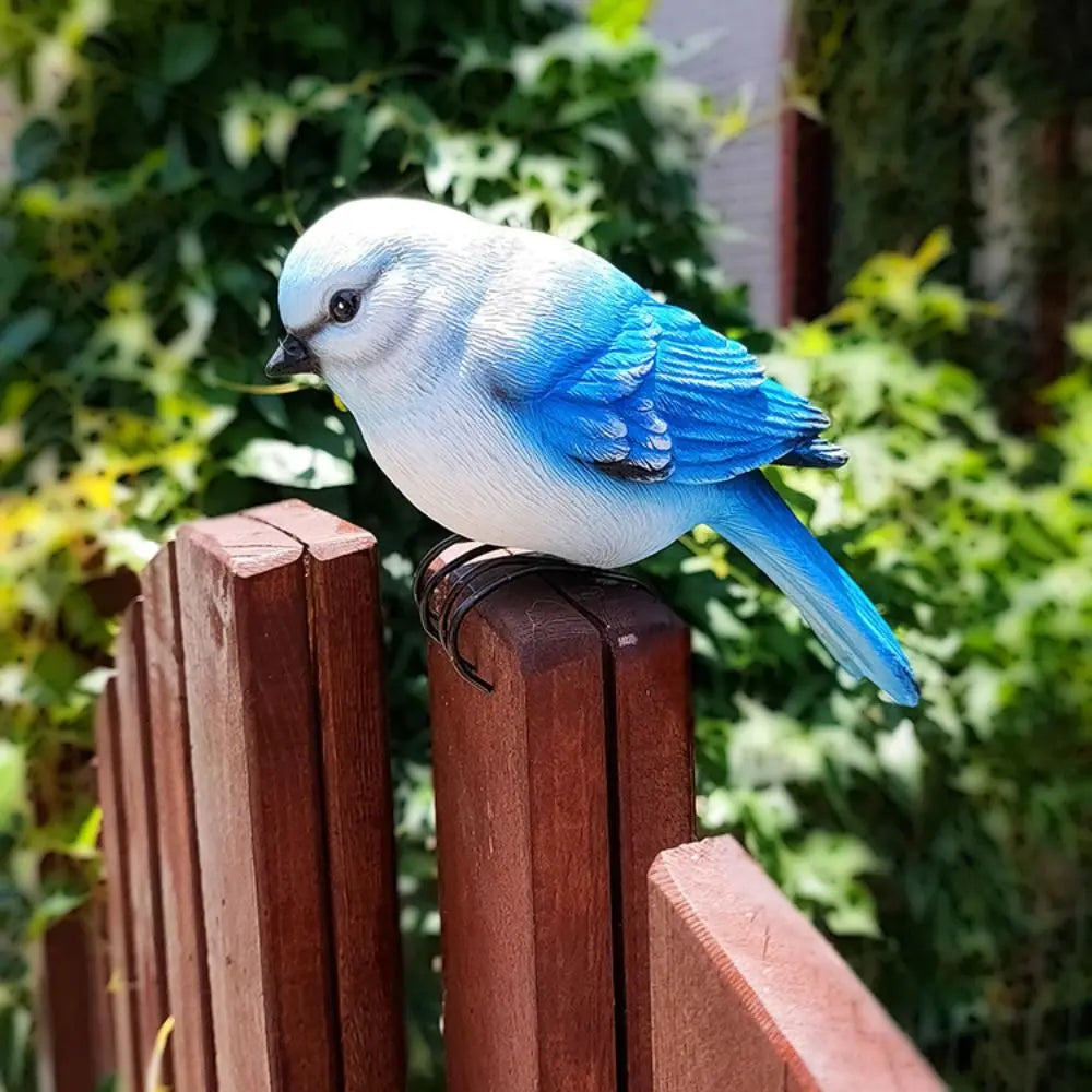 Garden Decor Resin Bird Ornament Decorative Cute Animal Statue Simulation Miniatures Sculpture Flower Pot
