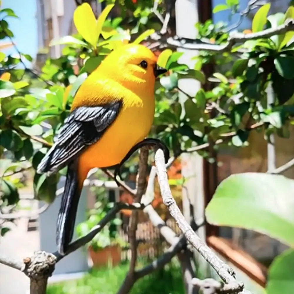 Garden Decor Resin Bird Ornament Decorative Cute Animal Statue Simulation Miniatures Sculpture Flower Pot