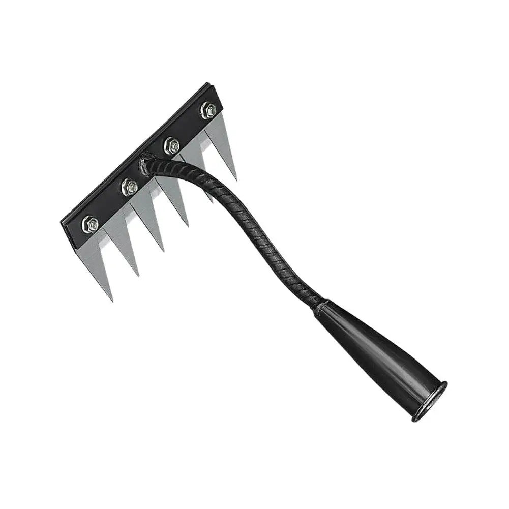 5/6/7/8 Teeth Garden Rakes Weeding Tool Hand Agricultural Nail Harrow Metal Harrow Effortless Soil Turning Farming Tools