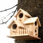 Wild Wooden Bird House Outdoor Garden Courtyard Creative Bird Rest Nest Mountable Nesting Box Bird Breeding Box