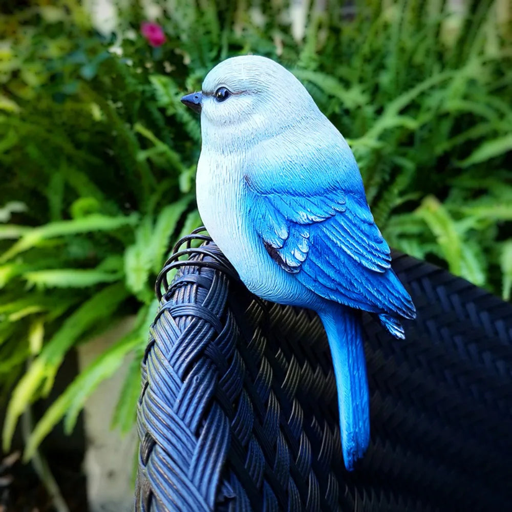 Garden Decor Resin Bird Ornament Decorative Cute Animal Statue Simulation Miniatures Sculpture Flower Pot