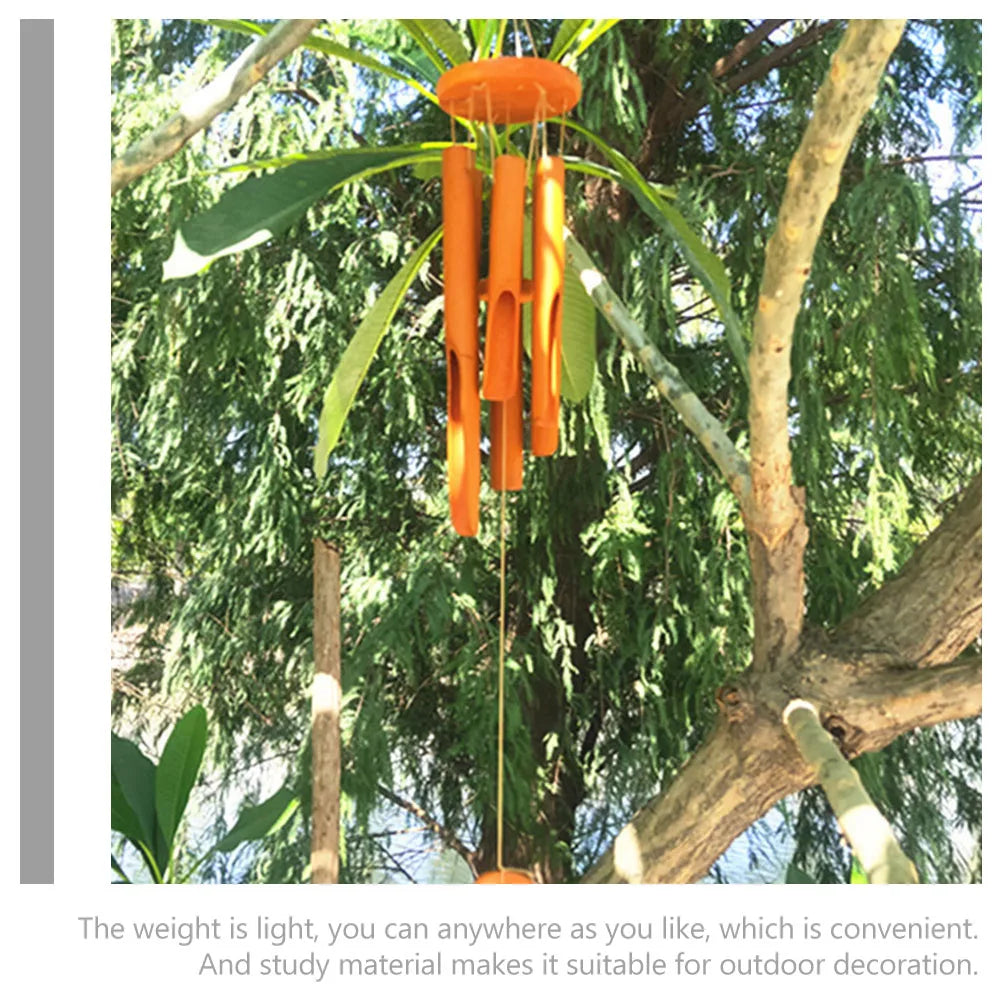 Bamboo Windchime Decoration Patio Wind Chime Garden Windchime Decorative Wind Chime Hanging Ornament Yard Wind Bell Home Decor