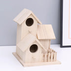 Wild Wooden Bird House Outdoor Garden Courtyard Creative Bird Rest Nest Mountable Nesting Box Bird Breeding Box