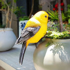Garden Decor Resin Bird Ornament Decorative Cute Animal Statue Simulation Miniatures Sculpture Flower Pot