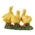 Garden Decor Resin Three Ducks Statue Decorative Cute Ducks Sculpture Cartoon Animal Miniatures Figurine Garden